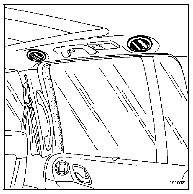 Sortie de chauffage aux têtes des places arrière.