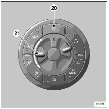 Réglage de la vitesse de ventilation