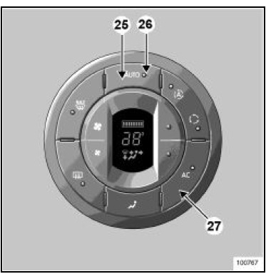  Modification du mode automatique et mise en service ou arrêt de l'air conditionné