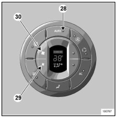  Modification du mode automatique et vitesse de ventilation