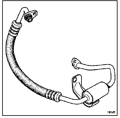 Tuyau haute pression entre compresseur et condenseur.Moteurs G9T - F9Q