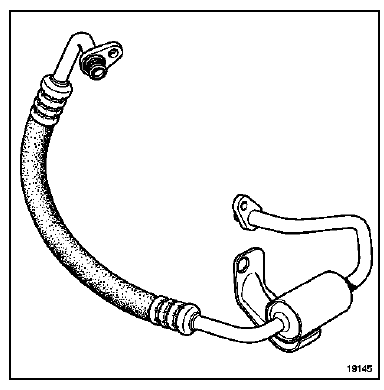 Tuyau haute pression entre compresseur et condenseur. Moteurs G9T - F9Q