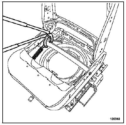 Outil en position sur vehicule