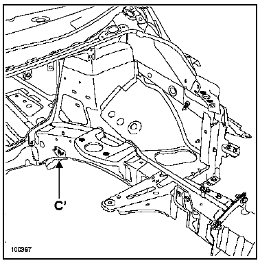 Fixation avant de berceau avant