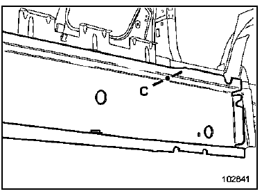 Fermeture arrièrre de bas de caisse 