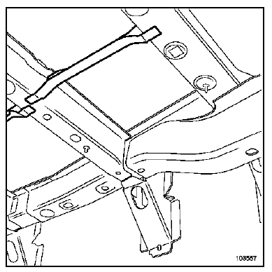 Renfort longitudinal de plancher arriere