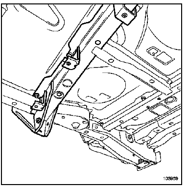 Traverse centrale de plancher arrière