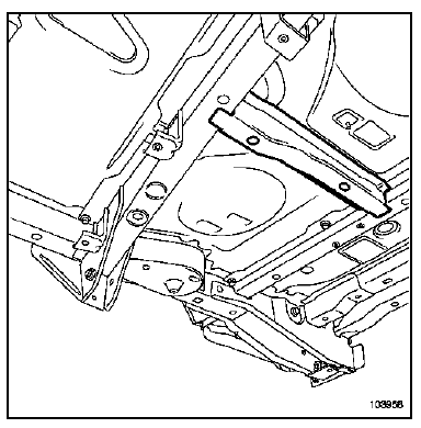 Renfort de traverse centrale de plancher arriere