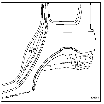 Panneau d'aile arrière