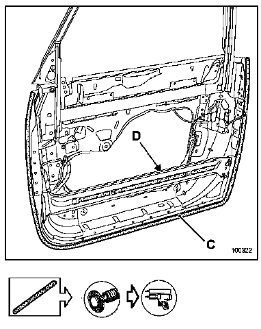 Panneau de porte latérale avant 