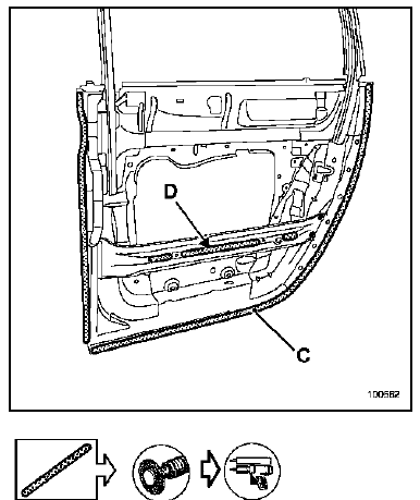 Panneau de porte latérale arrière 