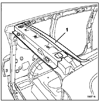 Traverse arrière de pavillon