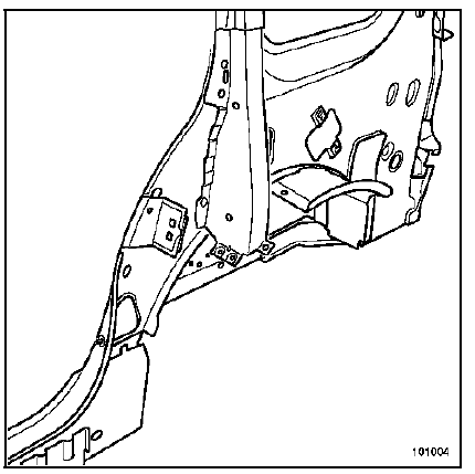 Passage de roue arrière extérieur partie avant 