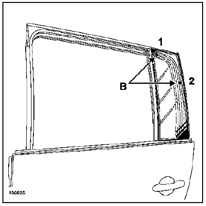 Vitre de porte arrière 