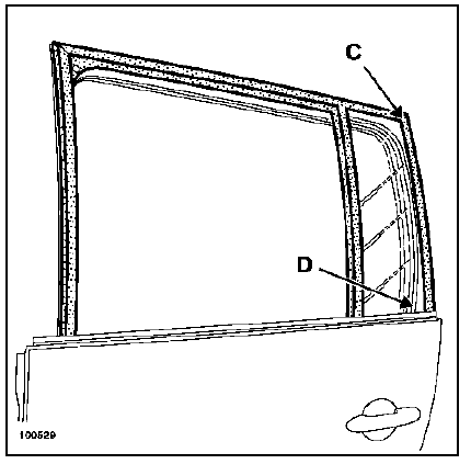 Vitre de porte arrière 