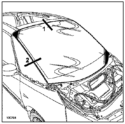 Joint de remplissage de l'espace libre entre pare-brise et tableau de bord  T5 4/2003-8/2015 T6 9/2015