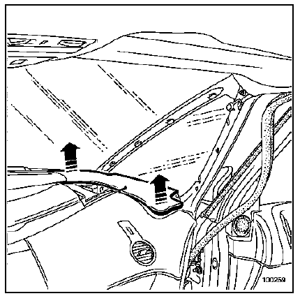 Vitre de déflecteur avant 