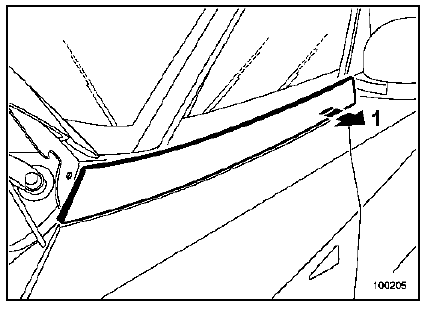 Vitre de déflecteur avant 