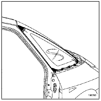 Vitre de déflecteur avant 