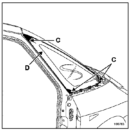 Vitre de porte avant 