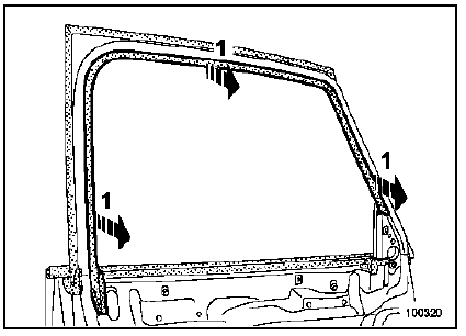 Vitre de porte avant 