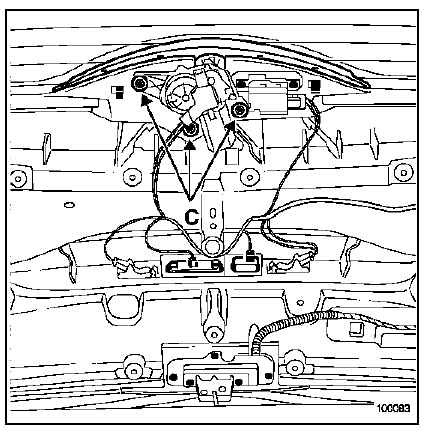 Moteur d'essuie-vitre de lunette arrière fixe 