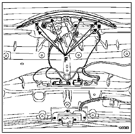 Moteur d'essuie-vitre de lunette arrière mobile 