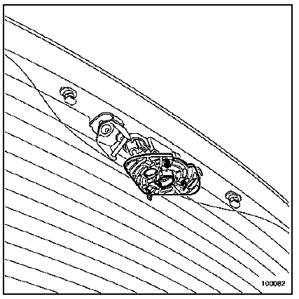 Moteur d'essuie-vitre de lunette arrière mobile 