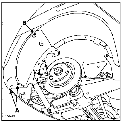 Protecteur intérieur d'aile arrière 