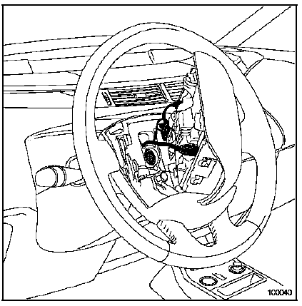 Débrancher les connecteurs d'airbag du volant et les