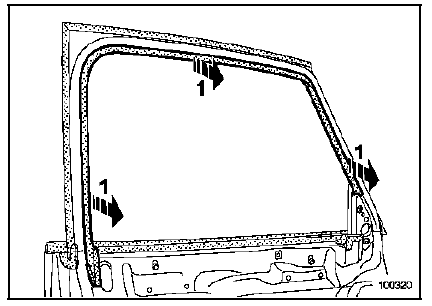 Joint d'encadrement de porte avant 