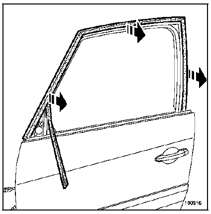 Joint d'encadrement de porte avant 