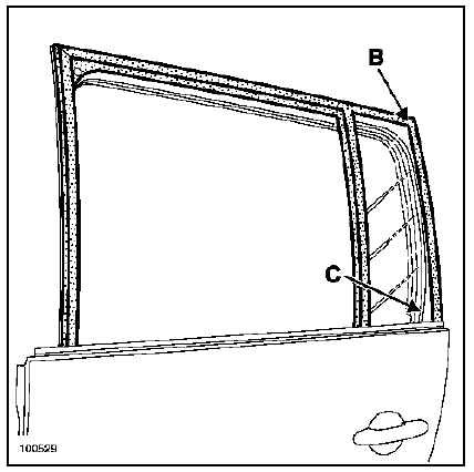 Joint d'encadrement de porte arrière