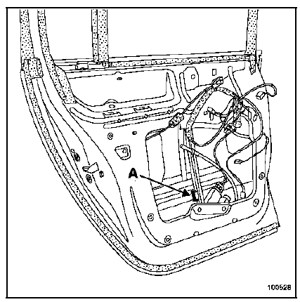 Coulisse de montant fixe de porte arrière