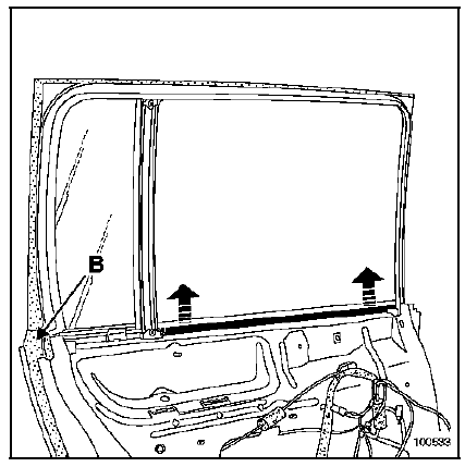 Coulisse de montant fixe de porte arrière