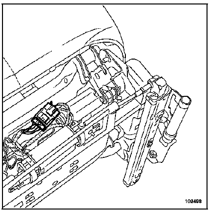 Dépose du moteur de réhausse d'assise