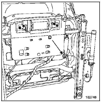 Dépose du moteur de réhausse d'assise