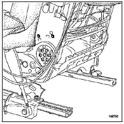 Dépose du moteur de dossier