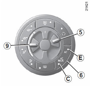 Commande de l'air conditionné