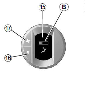 Réglage de la vitesse de ventilation aux places arrière