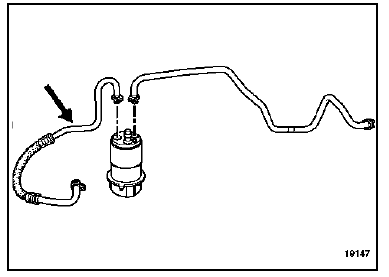 Tuyau basse pression entre bouteille deshydratante et compresseur. Moteurs F4R - F9Q